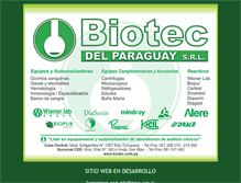 Tablet Screenshot of biotec.com.py